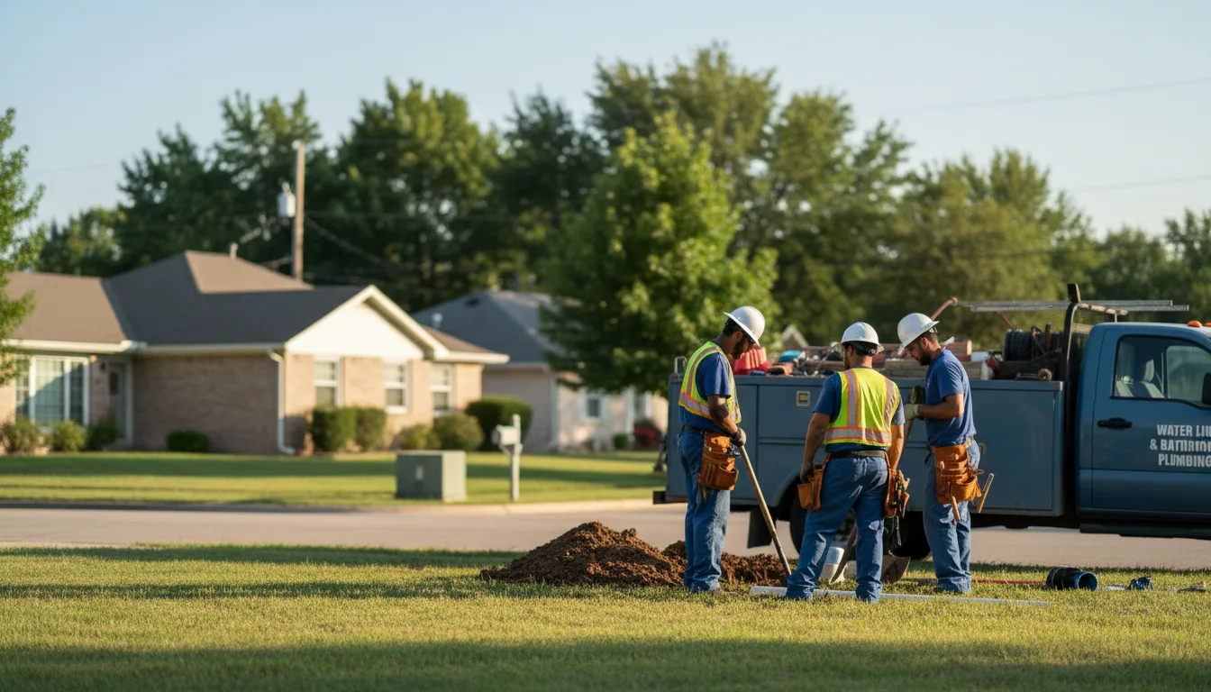 Residential water line and bathroom plumbing service in Wayland, OH